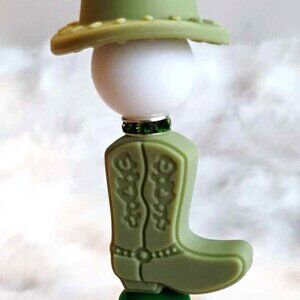 Hand Beaded Pens ~ Boot Scootin' ~ Sage Green